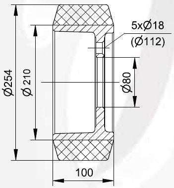 Linde Drive Wheel 0039902311 254x102-80